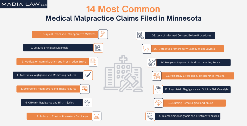14 Most Common Medical Malpractice Claims Filed in Minnesota