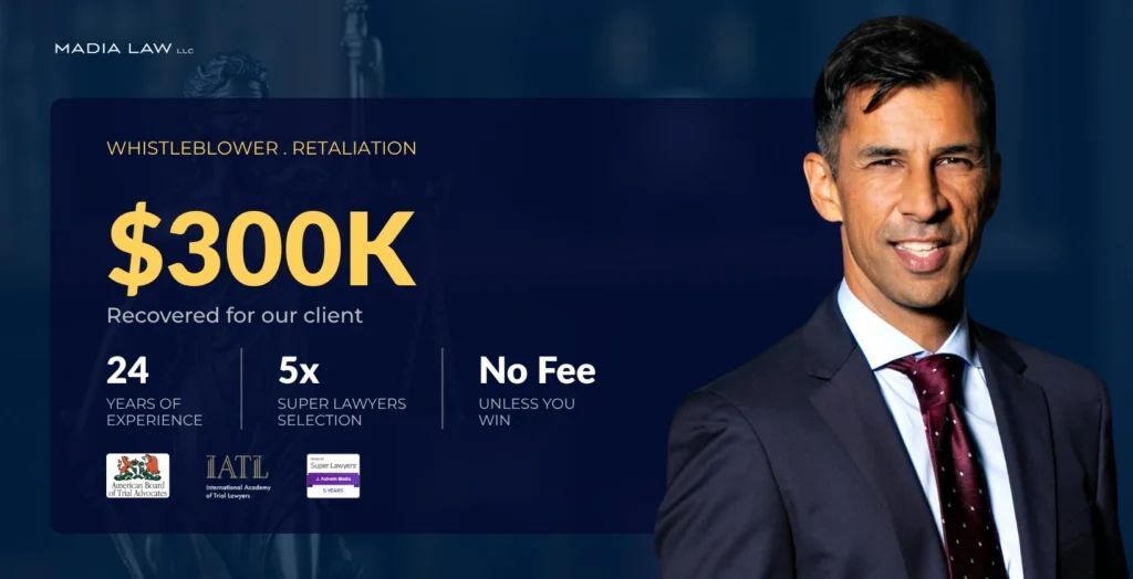 300k Whistleblower retaliation settlement