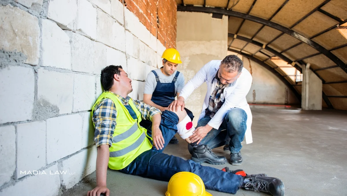 Injured worker getting medical treatment